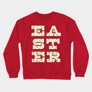 Easter Letters Bunny Pattern Crewneck Sweatshirt